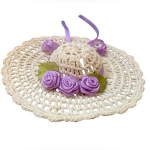 Vintage Fancy Bonnet For Antique French Or German Bisque Doll